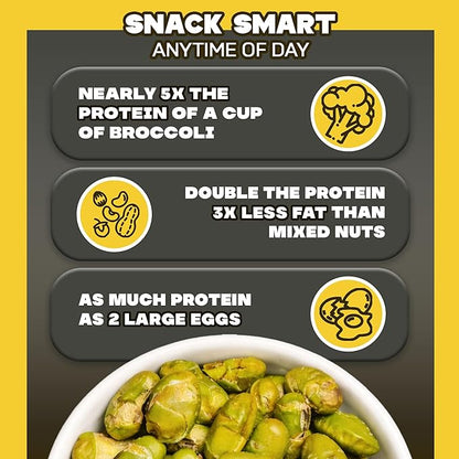 Where You Bean Edamame Beans Snack (Truffle Salt) - Crunchy and Dry Roasted Edamame Beans - High Protein Snacks, Keto and Vegan Healthy Snacks for Adults & Low Carb Asian Snack 0.9 oz (Pack of 8)
