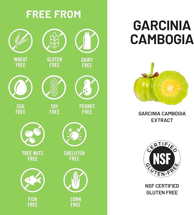 Naturewise Garcinia Cambogia - 60% HCA Concentration Extract, Natural Support for Weight Goals and Energy Levels - Vegan, Non-GMO, Gluten Free - 90 Capsules[1-3 Month Supply]