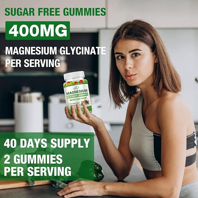 Magnesium Glycinate Gummies for Adults and Kids 600mg, High Absorption Potassium Magnesium Supplement for Sleep, Magnesium L-Threonate, 160 Count