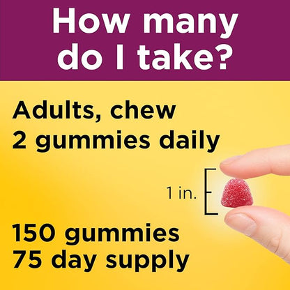 Nature Made Womens Gummy Multivitamins with Omega-3, Multivitamin for Women for Daily Nutritional Support, 150 Gummies, 75 Day Supply