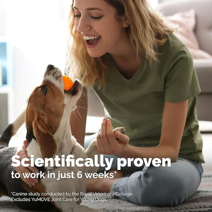 YuMOVE Hip & Joint Supplement for Dogs - with Glucosamine Chondroiton, Green Lipped Mussel, Hyaluronic Acid, and Omega 3 Joint Supplement for Stiffness and Mobility - 60 Chews (Small/Medium Dogs)