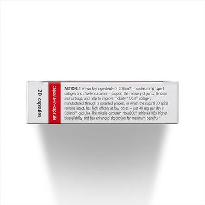 Innovation in The Care of Healthy Joints – Liquid Formula in a Double Capsule. 3D Collagen + Micelle Extract of Turmeric Roots 1 Capsule/Day. Laboratory Tested