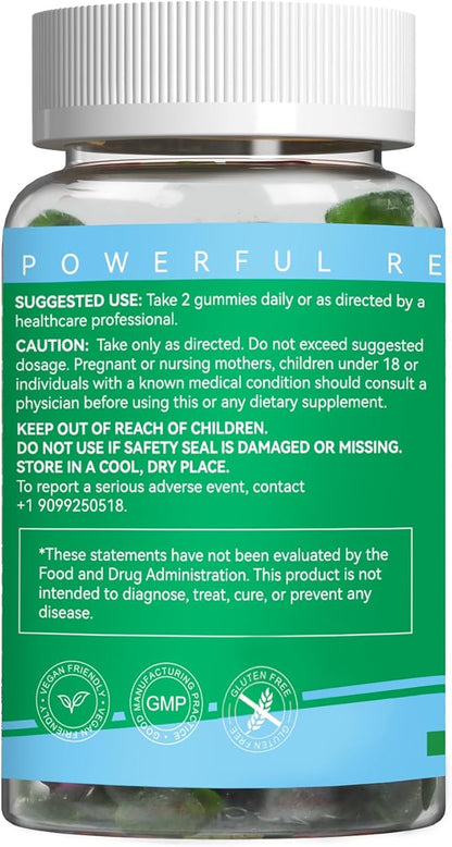 2 Pack Chlorophyll Gummies for Body Odor Deodorant*, Sugar Free Chewable Chlorophyll for Immune Support Women Vegan,120 Count