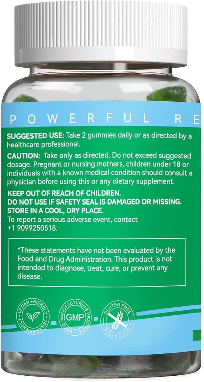 Sugar Free Chlorophyll Gummies, Vitamin B12 Zinc - Natural Deodorant*, Supports Healthy Skin & Body Detox*, Immune & Digestion Support, Chewable Chlorophyll Supplement for Women - 60 Count