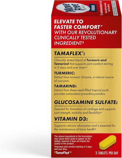 Move Free Advanced 5-Day Joint Support Supplement with Turmeric Curcumin & Tamarind (TamaFlex) Glucosamine, & Vitamin D3 for Joint Health, Bone Strength, Cartilage, and Knee Range of Motion. 90 Count