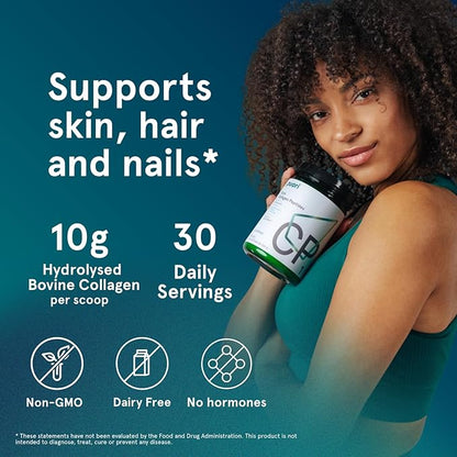 Puori Pure Collagen Peptides Powder, Unflavored - 10g of Grass-Fed Hydrolyzed Bovine Collagen Supports Skin Health, Hair & Nail Strength, Joint Pain & Mobility Support - 30 Servings