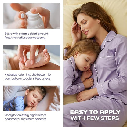 Vigority Magnesium Lotion for Kids & Babies Sleep - Bedtime Body Cream with Vanilla, Multi Vitamins & Botanical Extracts – Soothing Topical Magnesium for Relaxation, Calming & Soothing Relief