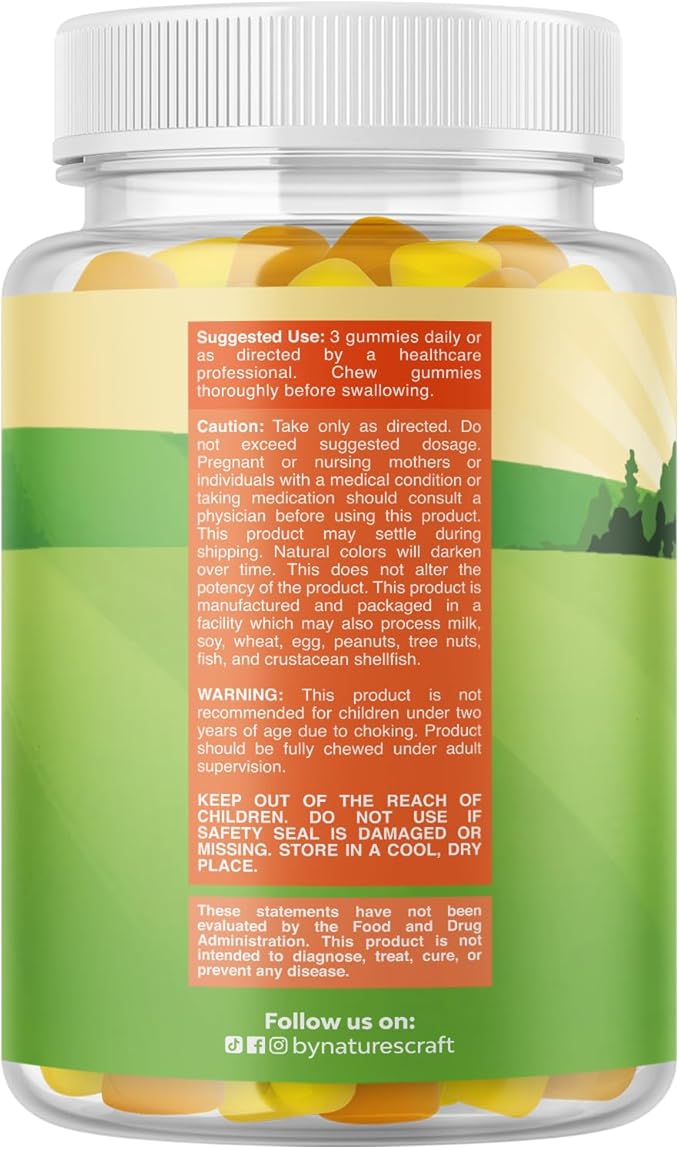 Kids DHA Omega 3 Gummies - Fatty Acids Omega 3 6 9 for Brain, Immune Strength & Vision - Nutritional DHA for Kids for Healthy Nervous System & Focus Support - Fish Free, Vegan & Non-GMO - 60 Chews