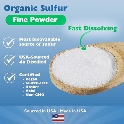 KALA HEALTH MSMPure Fast Dissolving Fruit Punch Flavored Fine MSM Powder Crystals – US-Made MSM for Joint Health, Skin Appearance, and Hair & Nail Support – 8.8 oz, Organic Sulfur