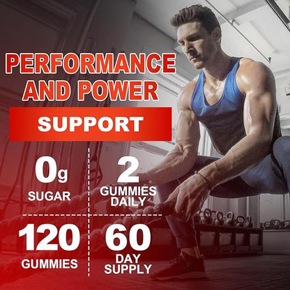 2 Pack HMB and L-Leucine Gummies, HMB and Leucine for Muscle Growth, Muscle Relief, for Men & Women, Vegan, Sugar-Free, Raspberry Flavor, 120 Count