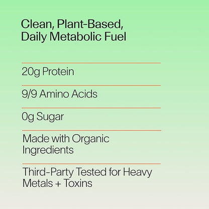 Veracity Plant-Based Protein Powder - Vanilla Cinnamon - MyoVera for Smarter Protein Utilization - Organic, Sugar Free Protein for Metabolic Health - 15 Servings (20g Protein/Serving)