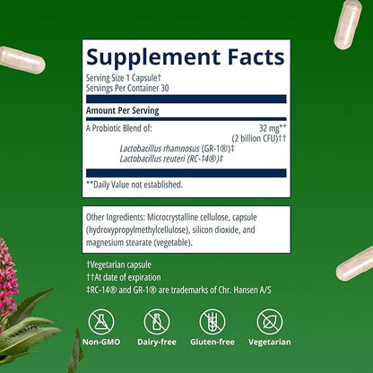 Metagenics UltraFlora Women’s Probiotic – Shelf-Stable Supplement for Vaginal Health, Yeast Balance & Urinary Comfort – with Lactobacillus GR-1 & RC-14 – Non-GMO – 30 Capsules*
