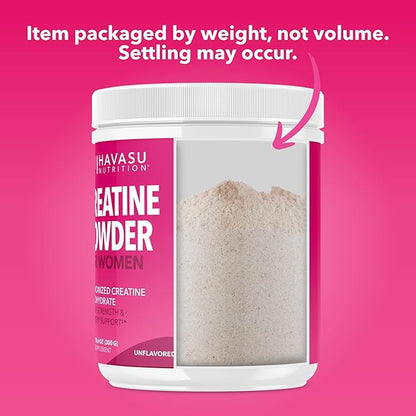 Creatine for Women - Formulated for Women - 3g Micronized Creatine Monohydrate Per Serving to Support Energy, Lean Muscle Mass, and Mental Clarity - Unflavored, Vegan, Non-GMO, 100 Servings