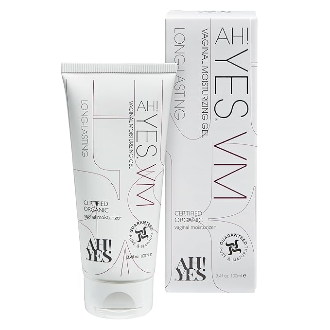 AH! YES® VM Water Based Vaginal Moisturizer | Long Lasting & Fast Acting for Vaginal Dryness & Irritation | pH Matched | Estrogen Free | Certified Organic & Natural (3.4 fl oz)
