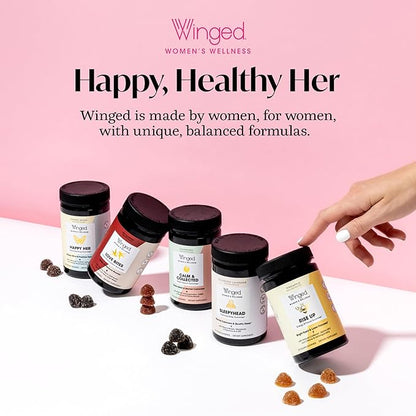 Winged Wellness Balanced Babe, Hormone Balance & Estrogen Detox Supplement for Women - 100mg DIM & Milk Thistle for PMS Bloating, Cramps, Mood, Hormonal Acne, & PCOS Support, 60 Capsules