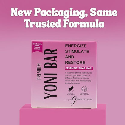 Premium Yoni – Natural Feminine Care Soap for pH Balance, Odor Control & Hydration | Organic Herbal Ingredients | Gentle Yet Effective for Daily Intimate Hygiene | Handmade & Vegan (3oz)