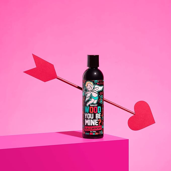 Ballsy Ballwash Wood You Be Mine Charcoal Body Wash for Men, Soap, Moisturizing, Shower Gel, w/Coconut Oil and Aloe Vera, Drift & Dunes Scent, 8 Fl oz