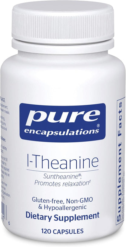 Pure Encapsulations L-Theanine - Amino Acid Supplement to Support Relaxation, Stress & Nervous System - 120 Capsules