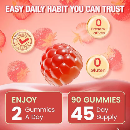 NATURE TARGET CoQ10 Gummies 200mg – High Absorption Coenzyme Q10 Supplements for Heart, Energy & Antioxidant with PQQ，Zinc & Ashwagandha, Strawberry Flavor, 90 Count