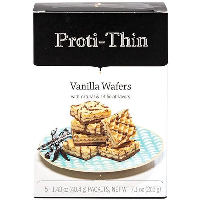 Proti-Thin High Protein Vanilla Wafer Squares, 15g Protein, Low Calorie, Low Sugar, Aspartame Free, Diet Wafer Bars, Healthy Snack, 2 Wafers per Serving, 5 Count Box (3 Boxes - Save 5%)