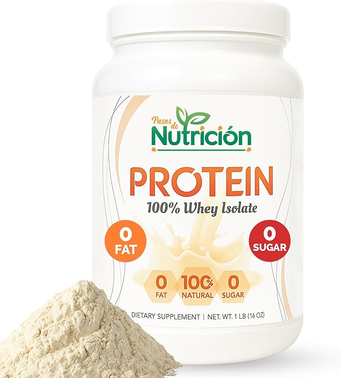 Whey Protein Isolate Powder, Unflavored, 1 lb – 0g Sugar, Low Carb, Keto-Friendly – Lactose-Free, Gluten-Free, High Protein Supplement for Shakes, and Smoothies