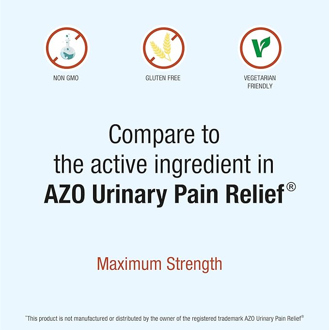 Puregen Labs Urinary Pain Relief | Phenazopyridine HCl 99.5mg Tablets | Maximum Strength OTC for Fast Relief of UTI Pain, Burning and Bladder discomfort – 72 Count Tablets