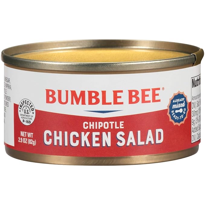 Bumble Bee Snack On The Run Chipotle Chicken Salad with Crackers Kit, 3.5 oz - Ready to Eat, Spoon Included - Shelf Stable & Convenient Protein Snack (Pack of 5)
