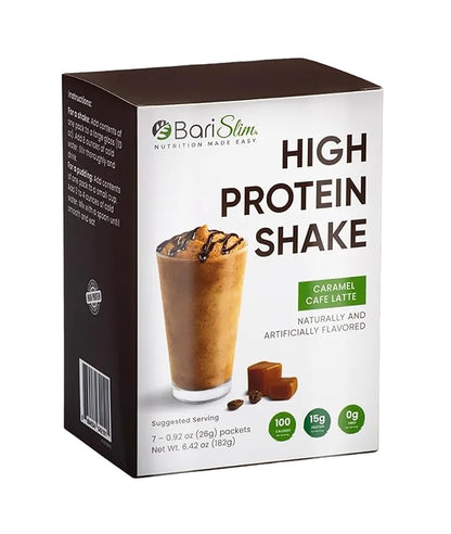 BariSlim High Protein Shake - Delicious & Nutritious Meal Replacement Shake - Low Sugar & Carb - Formulated for Bariatric Patients & Post-Weight Loss Surgery Support | Carmel Caffe Latte (9 oz)