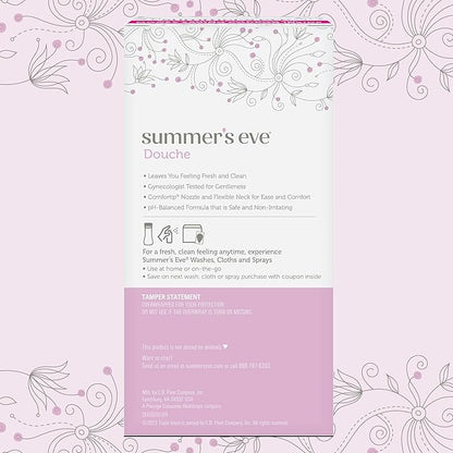 Summer's Eve Douche, Island Splash, Vaginal Douche for Women to Help Reduce Vaginal Odor, 4.5 oz, 4-Count