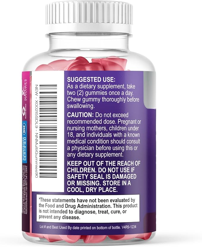 Multivitamin Gummies for Adults - Daily Adult Multivitamins Gummy with Vitamins A, C, D, B12 for Women & Men, Immune Support Gummy Multivitamins Supplement, Adult Multi VIT Vitamin - 90 Gummies