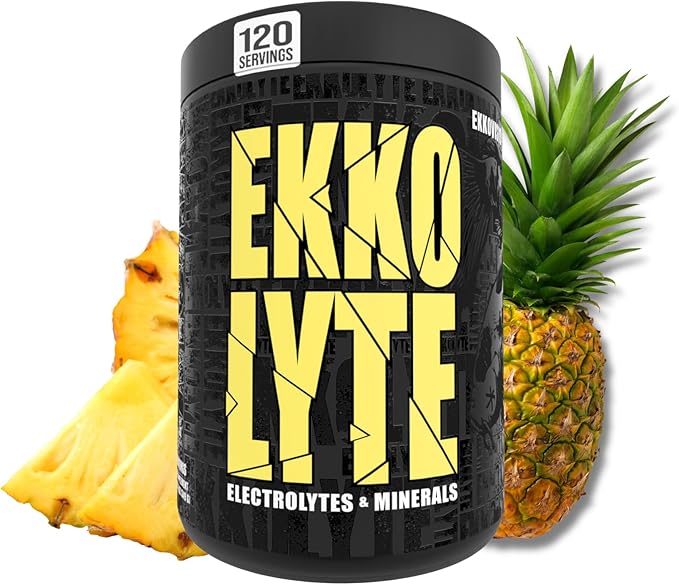 Ekkovision Ekkolyte Electrolytes and Minerals Powder, 50 MG Vitamin C & 155 MG Magnesium for Hydration Support, Essential Electrolytes for Women and Men, Pineapple Paradise Flavor, 120 Servings