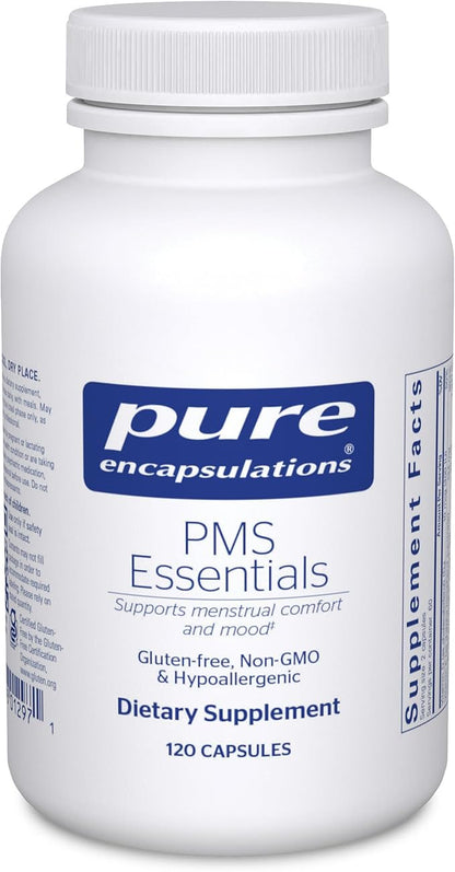 Pure Encapsulations PMS Essentials | Hypoallergenic Supplement Supports Menstrual Comfort, Fatigue, and Helps Lessen Cravings* | 120 Capsules