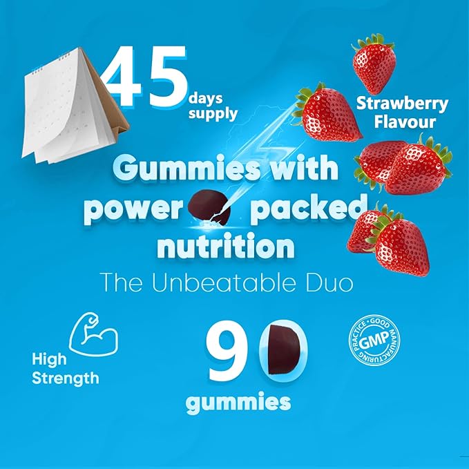 Suiyilary Ashwagandha Gummies 2000mg, Ashwagandha High Strength Root Extract Supplement with Vitamin B12 for Men Women, Strawberry Flavour 90 Days Supply 90 Gummies 2pack