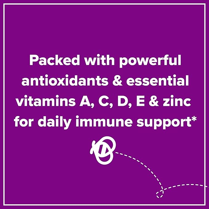 Zarbee’s Elderberry Gummies Daily Immune Support Supplement with Vitamins A C D E & Zinc, Black Elderberry Extract, Natural Berry Flavor, Vegetarian, Gelatin-Free, 60 ct