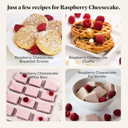 Keto Chow Raspberry Cheesecake | Keto Meal Replacement Shake Powder | Nutritionally Complete | Low Carb | Delicious Easy Meal Substitute | Protein Rich You Choose The Fat | Single Meal Sample