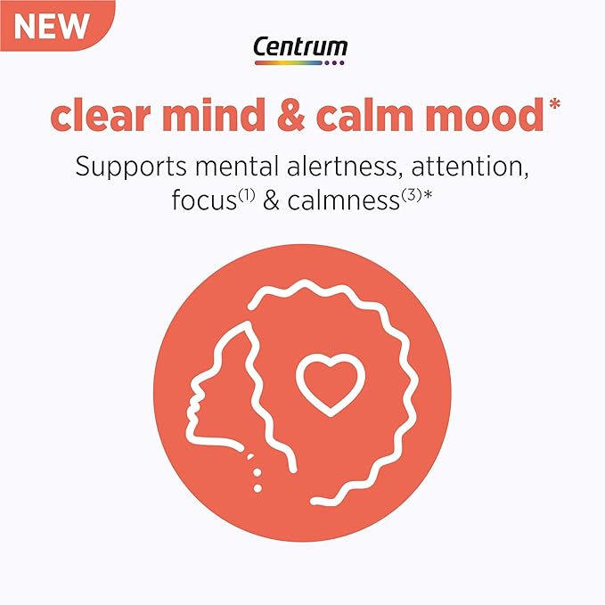 Centrum Clear Mind and Calm Mood Menopause Support Tablets,with Clinically Studied enXtra,30 Count (Pack of 2)