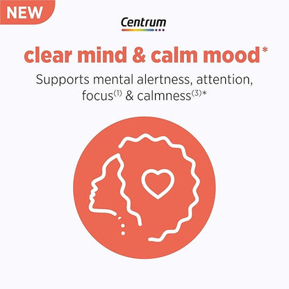 Centrum Clear Mind and Calm Mood Menopause Support Tablets,with Clinically Studied enXtra,30 Count (Pack of 2)