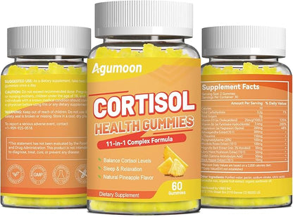 Cortisol Gummies for Women, Cortisol Supplements with Ashwagandha, Magnesium, L-theanine, for Relaxation and Mood Support - 120 Gummies