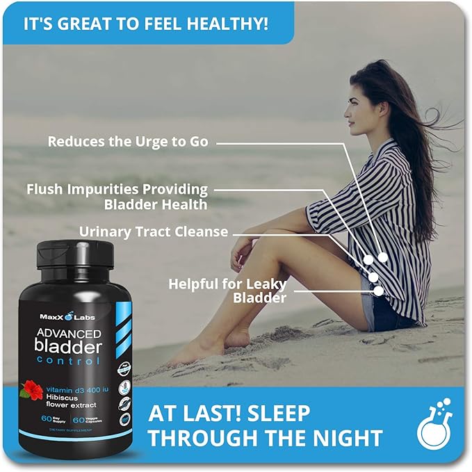 Advanced Bladder Control Supplements for Women & Men - Supports Urinary Tract Health - Helps Overactive Bladder & Urinary Tract Infection - Cranberry Pills + Pumpkin Seed Oil Extract, 60 Ct