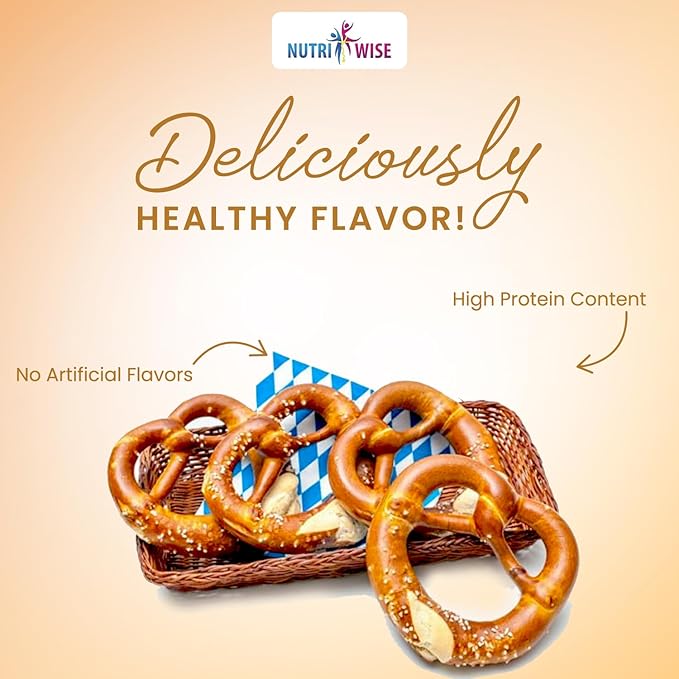 NutriWise – Pretzel Protein Twists | 7/Bags | Weight Loss, Diet, Keto Friendly, Hunger Control, Healthy Snack | Low Fat, Low Carb, Low Calorie