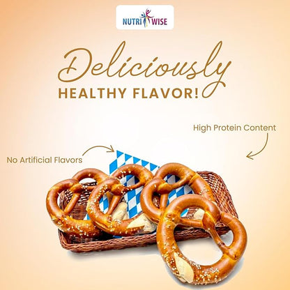 NutriWise – Pretzel Protein Twists | 7/Bags | Weight Loss, Diet, Keto Friendly, Hunger Control, Healthy Snack | Low Fat, Low Carb, Low Calorie