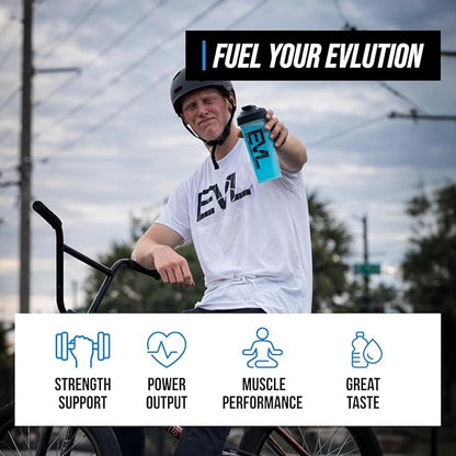 Evlution Nutrition Creatine 5000 - Supports Faster Recovery, Lean Muscle Growth & Performance - Pre & Post Workout Powder - 5000mg Pure Creatine Monohydrate Per Serving - 40 Servings - Blue Raz