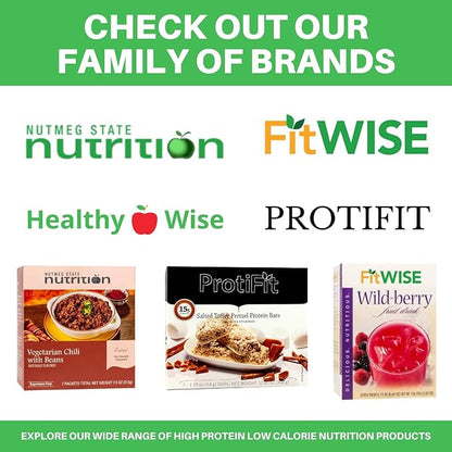 PROTIFIT - High Protein Snack Bars, 10g Protein, 170 Calories, 5g Carbs, 3g Fiber, 7 Servings Per Box (Peanut Butter)