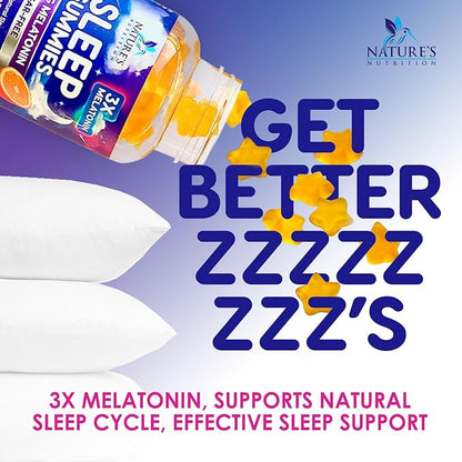 Melatonin Sleep Gummies - 6mg Per Serving - Sugar-Free Sleep Support Melatonin Gummy for Adults - Extra Strength Sleeping Gummy Supplement - Supports Restful Sleep - Tasty Orange Flavor - 120 Gummies