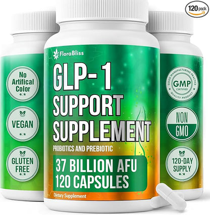 FloraBliss Natural Support Formula | Include Akkermansia, Bacillus coagulans, Chicory Inulin, Berberine - with Vitamin D & B2 | 120 Cap | Vegan, Non - GMO, Gluten Free