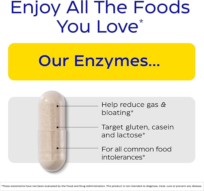 Enzymedica Digest Spectrum, Advanced Digestive Enzymes for Women and Men, Supports Digestion and Multiple Food Intolerances, Fast-Acting Formula for Gas and Bloating Relief, 120 Capsules FFP