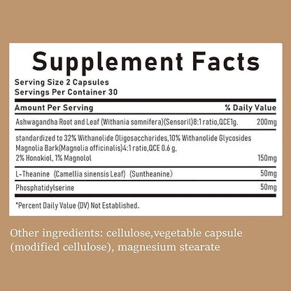 Kleos Cortisol 3 AM Revert, 3 AM Revert Supplement Capsules for Women - Balance Cortisol & Night Relaxation with Ashwagandha, L-Theanine and Magnolia Bark - 60 Capsules (1)