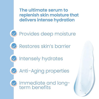 Pure Daily Care High Energy Hyaluronic Serum (1oz) - Hydrating Clinical Grade Hyaluronic Acid Serum