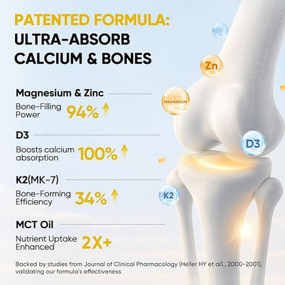 Venture Pal 5-in-1 Vitamin D3 10000 IU & K2 as MK-7 200mcg with Magnesium, MCT Oil, Zinc, Sugar-Free Vitamin D Liquid |Maximum Absorption for Bone, Mood & Immune Health - 2 FL OZ, 66 Days