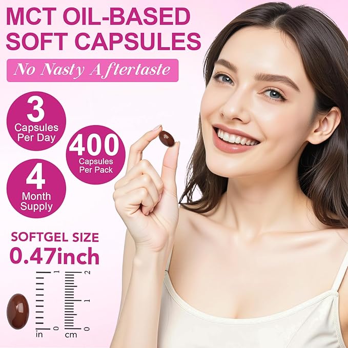 Hair Skin Nail Multivitamin & Biotin, 5000 mcg Biotin of Per Serving with Vitamin A/C/E/B Vitamins/Collagen/Keratin/Argan Oil for Hair/Nail Growth, Radiant Skin Support - for Women & Men|400 Pcs